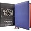 NIV, The Grace and Truth Study Bible (Trustworthy and Practical Insights), Premium Goatskin Leather, Blue, Premier Collection, Black Letter, Art Gilded Edges, Comfort Print