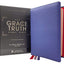 NIV, The Grace and Truth Study Bible (Trustworthy and Practical Insights), Premium Goatskin Leather, Blue, Premier Collection, Black Letter, Art Gilded Edges, Comfort Print