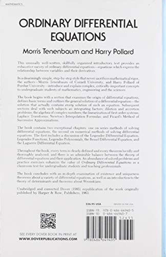 Ordinary Differential Equations (Dover Books on Mathematics)