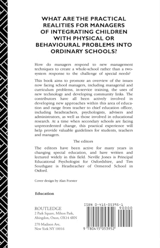 The Management of Special Needs in Ordinary Schools (Educational Management Series)