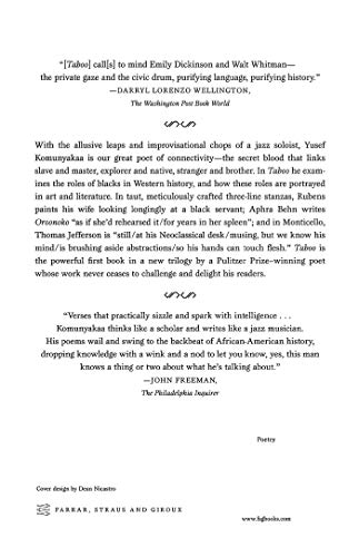Taboo: The Wishbone Trilogy, Part One; Poems (Wishbone Trilogy, Part 1)
