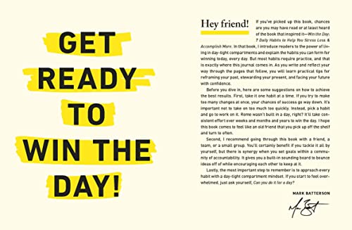 Win the Day Journal: Harness the Power of 24 Hours by Batter