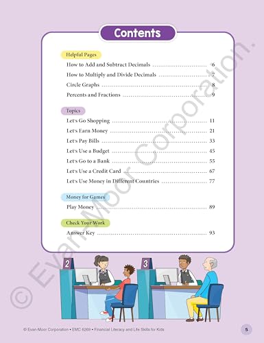 Evan-Moor Financial Literacy and Life Skills for Kids, Ages 12-13, Money Management Workbook, Learn Budgeting, Saving, Spending, and Using Credit, Real-World Activities for Teens