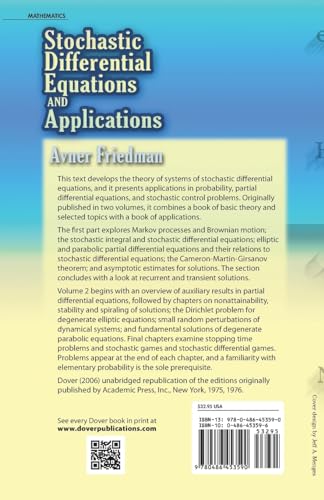 Stochastic Differential Equations and Applications (Dover Books on Mathematics)