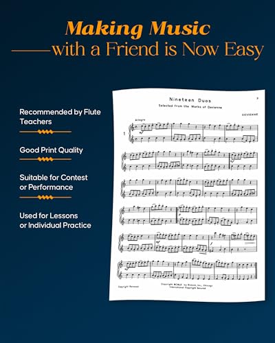 Selected Duets for Flute: Volume 1 - Easy to Medium (Rubank Educational Library, 177) - Flute Music Book for Duet Playing - Flute Learning Materials for Growing Musicians