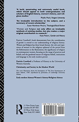 Women and Religion in England (Christianity and Society in the Modern World)