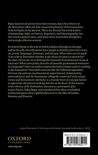 A New History of the Humanities: The Search for Principles and Patterns from Antiquity to the Present