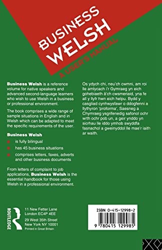 Business Welsh: A User's Manual