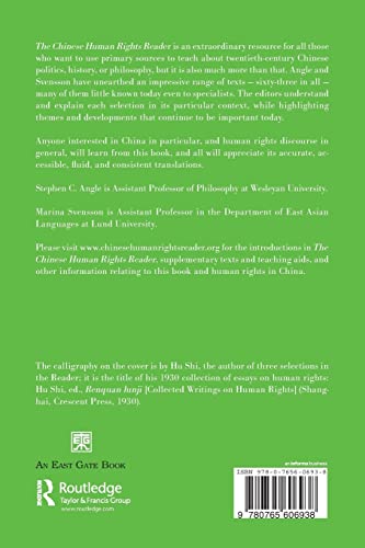 The Chinese Human Rights Reader: Documents and Commentary, 1900-2000