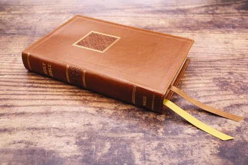 NASB, Personal Size Bible, Large Print, Leathersoft, Brown, Red Letter, 1995 Text, Thumb Indexed, Comfort Print