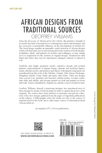 African Designs from Traditional Sources — back cover