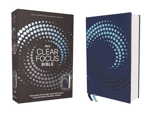 NIrV, Clear Focus Bible, Leathersoft, Navy: Read more of the Bible with better focus using the Bionic Reading Method