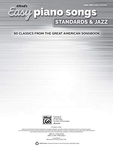 Alfred's Easy Piano Songs -- Standards & Jazz: 50 Classics