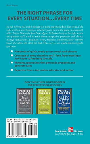 Perfect Phrases for Real Estate Agents & Brokers (Perfect Phrases Series)
