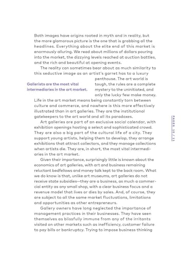 Management of Art Galleries