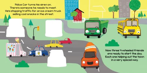 Five 4-Wheeled Friends - Children's Touch and Feel Sound Book with Vehicle Sounds (Little Listeners Library: Baby & Toddler Premium Sound Books)