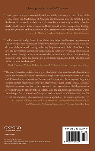 Tocqueville's Nightmare: The Administrative State Emerges in America, 1900-1940