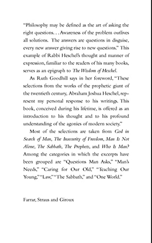 The Wisdom of Heschel