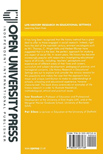 Life History Research in Educational Settings: Learning from Lives (Doing Qualitative Research in Educational Settings) (Understanding Social Research)