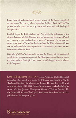 Principles of Biblical Interpretation
