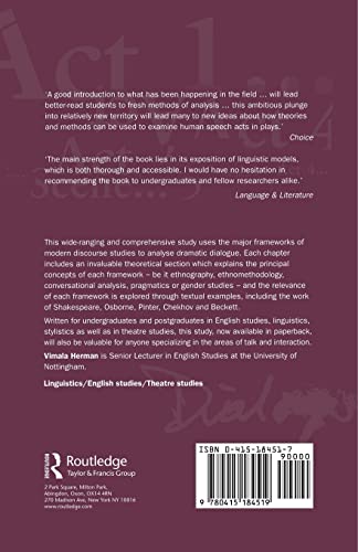 Dramatic Discourse (Dialogue as Interaction in Plays)