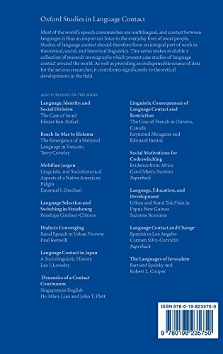 Language Mixing in Infant Bilingualism: A Sociolinguistic Perspective (Oxford Studies in Language Contact)