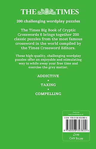 The Times Big Book of Cryptic Crosswords Book 6: 200 World-F