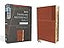 NIV, Thinline Reference Bible (Deep Study at a Portable Size), Large Print, Leathersoft, Brown, Red Letter, Thumb Indexed, Comfort Print