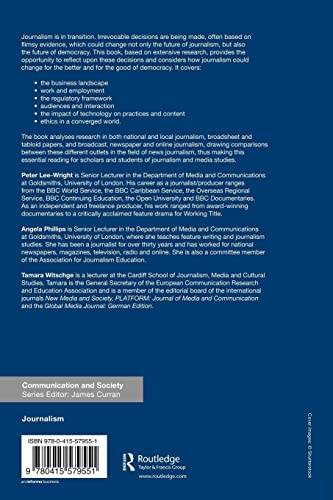 Changing Journalism (Communication and Society)