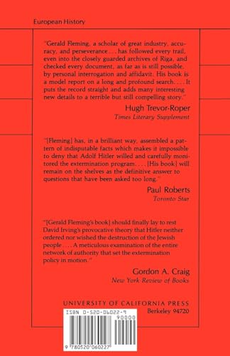 Hitler and the Final Solution by Gerald Fleming