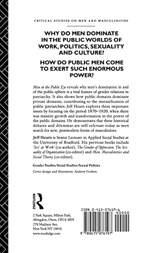 Men In The Public Eye (CRITICAL STUDIES ON MEN AND MASCULINITIES)