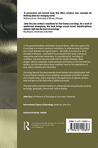 Sociology Beyond Societies: Mobilities for the Twenty-First Century (International Library of Sociology)