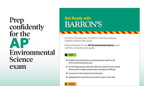 AP Environmental Science Premium: With 5 Practice Tests (Barron's Test Prep)