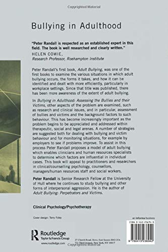 Bullying in Adulthood — back cover