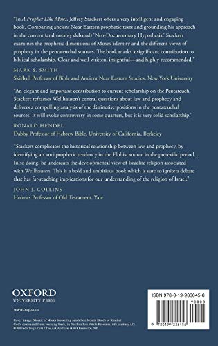 A Prophet Like Moses: Prophecy, Law, and Israelite Religion