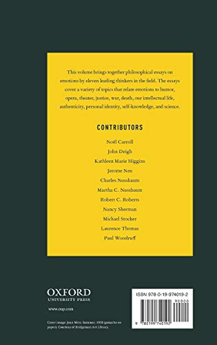 On Emotions: Philosophical Essays