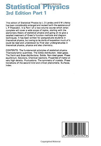 Statistical Physics, Part 1, 3rd Revised and Enlarged Edition