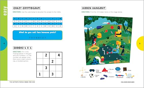 The Ultimate Puzzle Book for Kids: Sudokus, Mazes, Crosswords, and More!