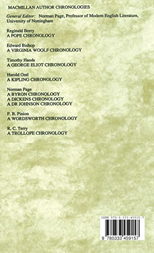 A Kipling Chronology (Author Chronologies)