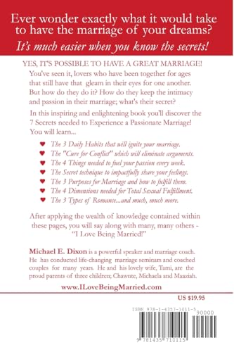 Marriage...The Secrets to Loving It! — back cover