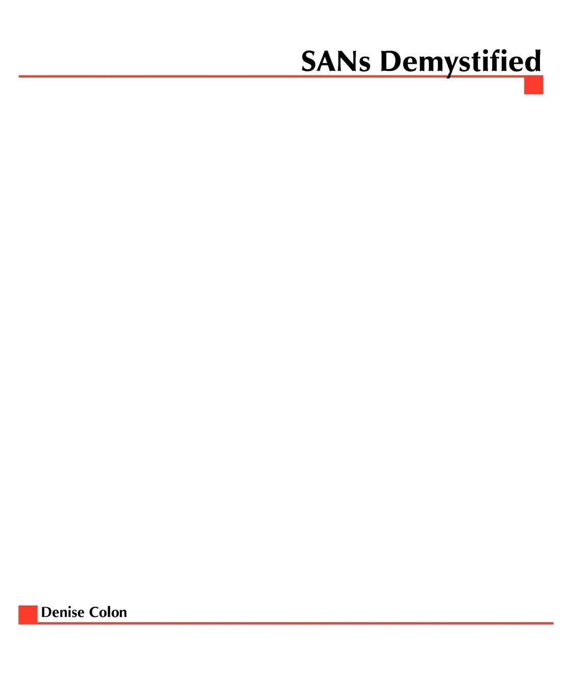 SANs DEMYSTIFIED