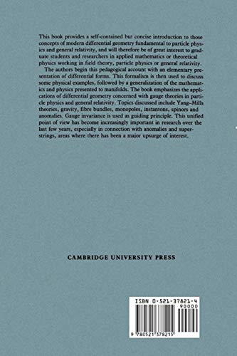 Differential Geometry, Gauge Theories, and Gravity (Cambridge Monographs on Mathematical Physics)