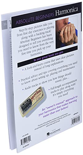 Absolute Beginners - Harmonica Sheet Music Songbook  Learn to Play Harmonica for Beginners  Book with Online Audio  Step-by-Step Lessons and Backing Tracks  Hal Leonard