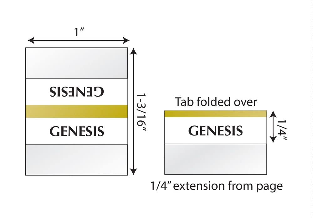 Tabbies Catholic Gold-Edged Bible Indexing Tabs, Old & New Testament Plus Catholic Books, 90 Tabs Including 71 Books & 19 Reference Tabs (58330)