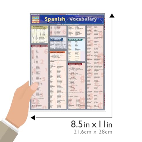 Spanish Vocabulary: a QuickStudy Laminated Reference Guide