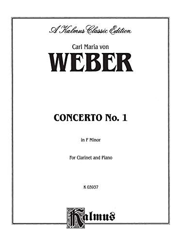 Clarinet Concerto No. 1 in F Minor, Op. 73 (Orch.): Part(s) (Kalmus Edition)