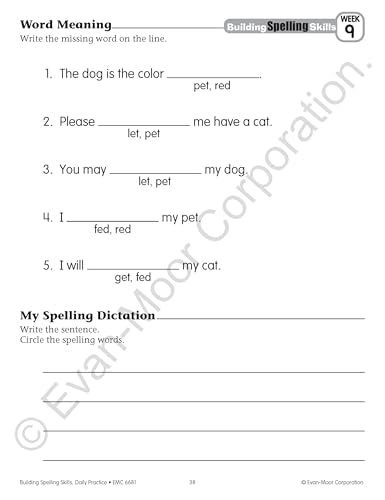 Building Spelling Skills, Grade 1 Student Workbook