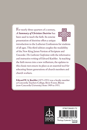 A Summary of Christian Doctrine: A Popular Presentation of the Teachings of the Bible; New King James Edition — back cover