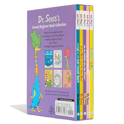 Dr. Seuss's Second Beginner Book Boxed Set Collection: The Cat in the Hat Comes Back; Dr. Seuss's ABC; I Can Read with My Eyes Shut!; Oh, the Thinks You Can Think!; Oh Say Can You Say?