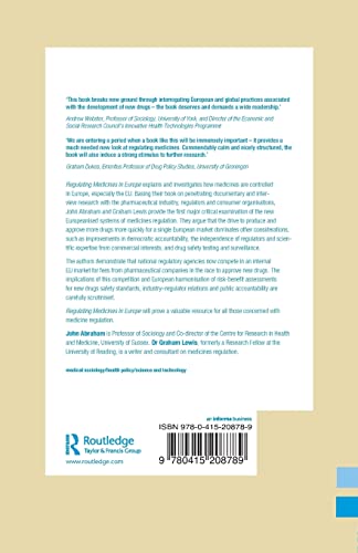 Regulating Medicines in Europe: Competition, Expertise and Public Health
